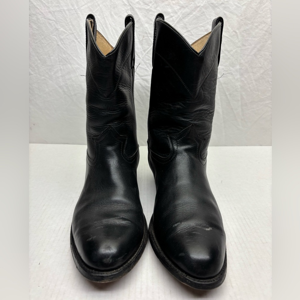 Rebelde Men's Black Leather Western Boots, size 11